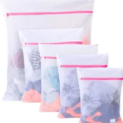 *Tvättpåsar i nättyg för tvätt - 5-pack (1XL+2L+2M) Återanvändning*