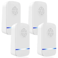 Ultraljud skadedjursbekämpare, elektroniska insektsfällor, 4-pack för inomhusbruk, plug-in mygg- och spindelavvisare, effektiv råttavvisare