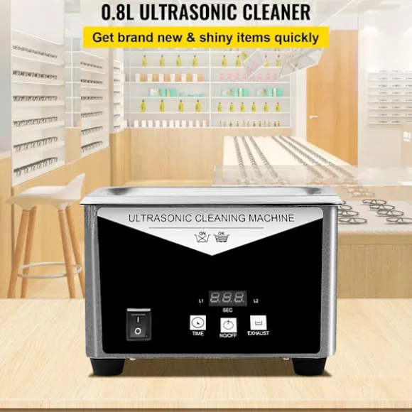Ultraljudsrengörare, 0,8L kapacitet, 30W effekt, LED-display