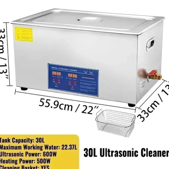 Ultraljudsrengörare, 10L kapacitet, 240W effekt,30L-600W