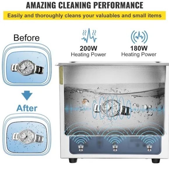 Ultraljudsrengörare-Duoku-6 L-Justerbar Frekvens 36 kHz-40 kHz-med Digital Timer och Uppvärmning