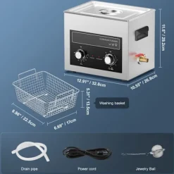 Ultraljudsrengörare-Duoku-10 L-Sonic Kavitation Maskin 240W med Värme och Timer