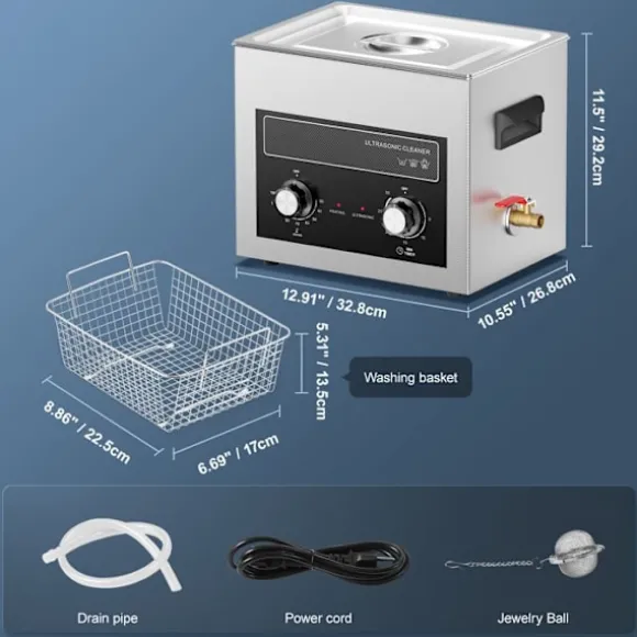 Ultraljudsrengörare-Duoku-10 L-Sonic Kavitation Maskin 240W med Värme och Timer