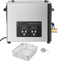 Ultraljudstvätt 15 L-Duoku-Rengöringsapparat 240 W 40 kHz-med korg och digital skärm-i rostfritt stål