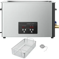 Ultraljudstvätt 30 L-Duoku-Rengöringsapparat 480 W 40 kHz-med korg och digital skärm-i rostfritt stål