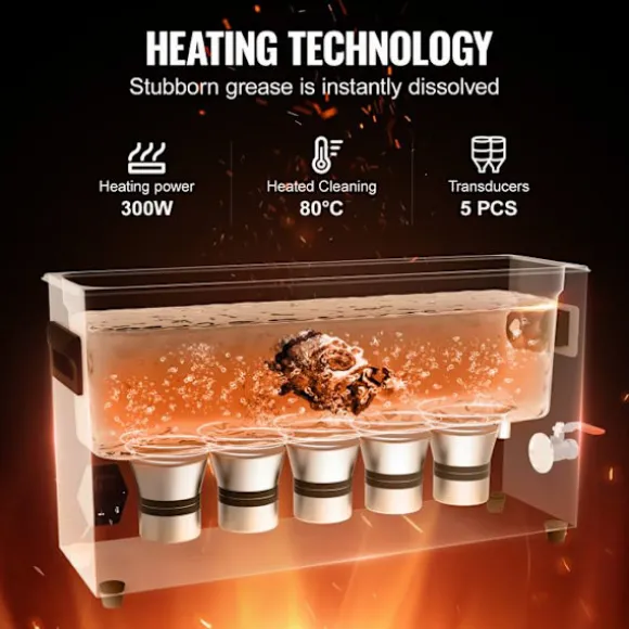 Ultraljudstvätt-Duoku-10 L-Digital Rengöringsmaskin 300W med Värme och Timer
