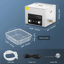 Ultraljudstvätt-Duoku-15L 360 W-Sonisk Kavitation Maskin med Digital Kontroll- Med Värme och Timer