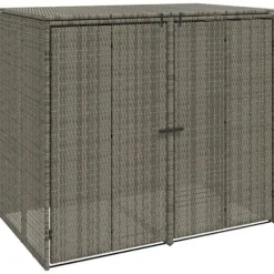 Utomhus soptunna - vidaXL - Grå - UV-beständig polyeten - 130x80x115 cm - Rattanh design