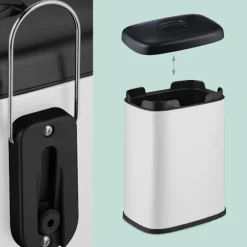 Väggmonterad avfallsbehållare, 5L, avtagbart lock
