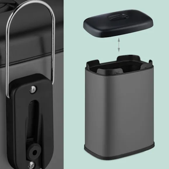 Väggmonterad avfallsbehållare, 5L, avtagbart lock