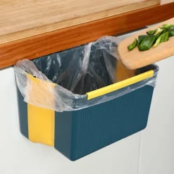 Väggmonterad hopfällbar soptunna för kök, blå gul blue yellow blue yellow