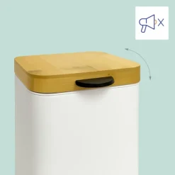 Väggmonterad soptunna för badrum, 3 l, mjukstängande lock
