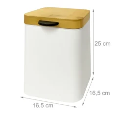 Väggmonterad soptunna för badrum, 3 l, mjukstängande lock