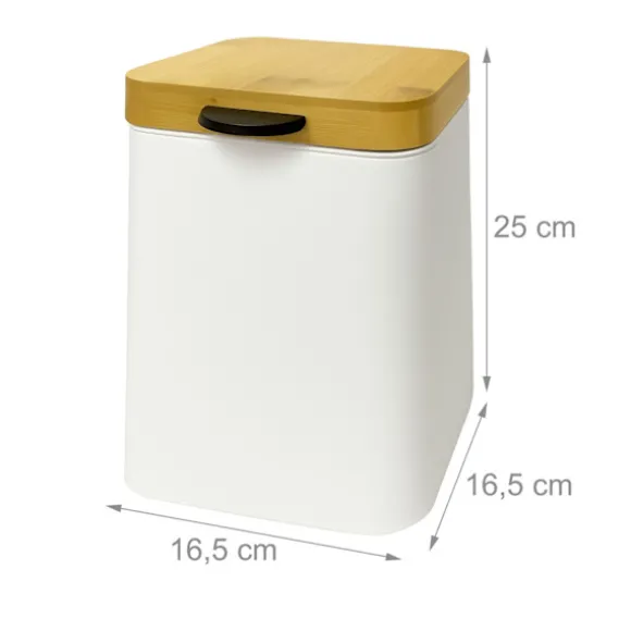 Väggmonterad soptunna för badrum, 3 l, mjukstängande lock