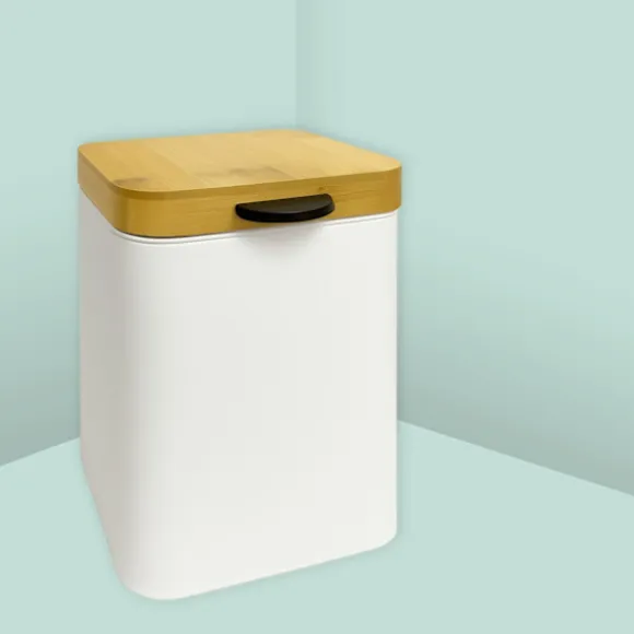 Väggmonterad soptunna för badrum, 3 l, mjukstängande lock