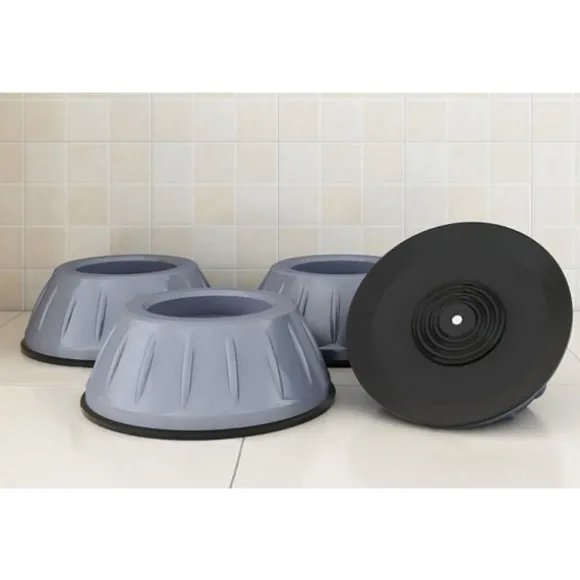 Vibrationsdämpande fötter för tvättmaskin/torktumlare Grå 4-pack