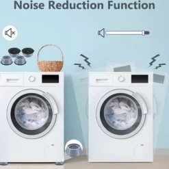 Vibrationsdämpande fötter för tvättmaskin/torktumlare Grå 4-pack