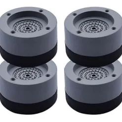 Vibrationsdämpare, 4 stycken universella vibrationsdämpare antivibrationsmattor för tvättmaskin och torktumlare 4cm (grå, 4cm) [DB]