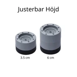 Vibrationsdämpare för Tvättmaskin/Torktumlare - Grå 3.8cm
