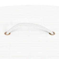 vidaXL Hörntvättkorg Bambu Vit 60 L Vit white