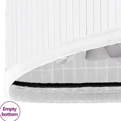 vidaXL Hörntvättkorg Bambu Vit 60 L Vit white