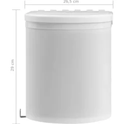 vidaXL Inbyggd sophink plast 12 L Vit
