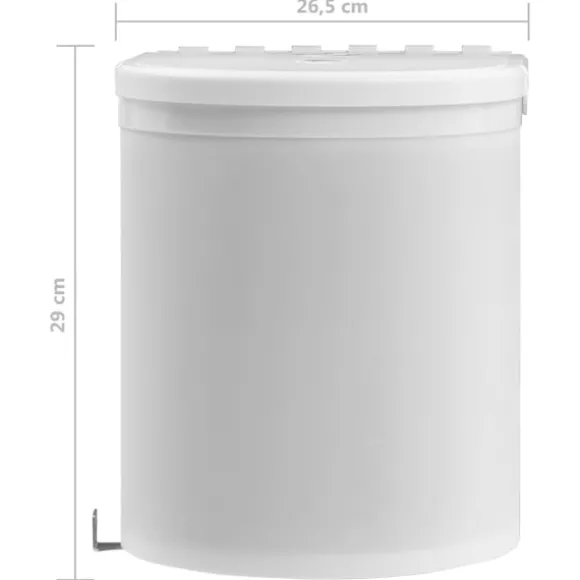 vidaXL Inbyggd sophink plast 12 L Vit