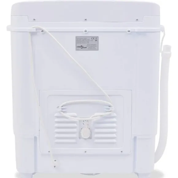 vidaXL Minitvättmaskin med dubbla trummor 5,6 kg multifärg
