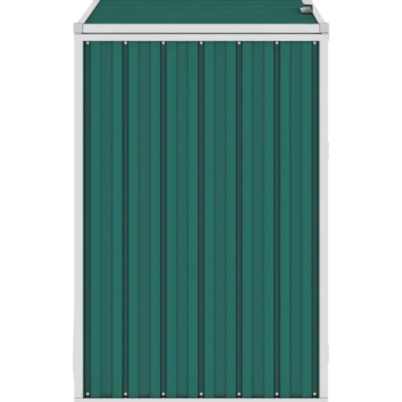 vidaXL Skjul till sopkärl grön 72x81x121 cm stål Grön