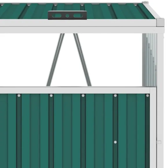 vidaXL Skjul till sopkärl grön 72x81x121 cm stål Grön