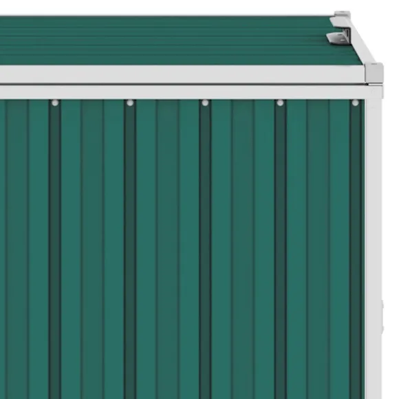 vidaXL Skjul till sopkärl grön 72x81x121 cm stål Grön