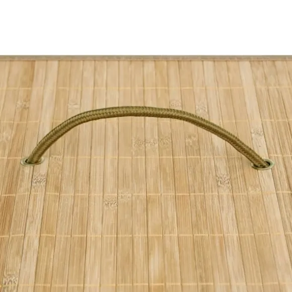vidaXL Tvättkorg bambu med 2 sektioner 100 L Brun