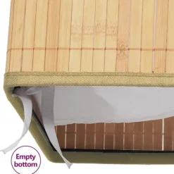 vidaXL Tvättkorg bambu med 2 sektioner 100 L Brun
