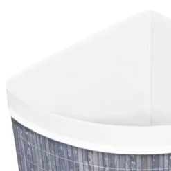 vidaXL Tvättkorg för hörn bambu grå 60 L grå