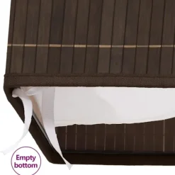 vidaXL Tvättkorg i bambu rektangulär brun Brun