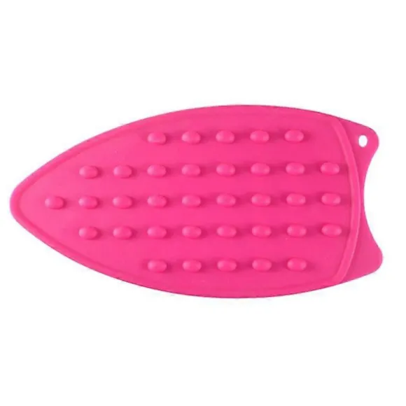 Vikbar Strykmatta Silikon Strykjärnsställ Värmebeständig Halkfri Strykbräda Skyddsdyna Isolering Pad Överdrag rose red