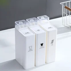 Vit tvättmedelsbehållare för tvättmedel 1000ml 1st