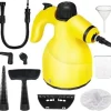 1000W Handhållen Ångrengörare med 9 Tillbehör för Fläckborttagning, Fett, Bilsäten, Fönster, Soffa, 350ml Tank