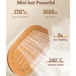 1000w Mini Travel Steamer strykjärn,Handhållna bärbara ångkokare för kläder Liten klädångare Resestorlek Handhållet