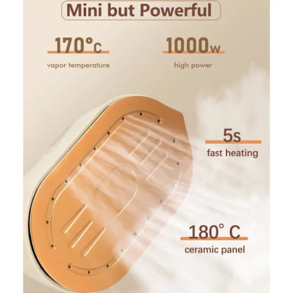 1000w Mini Travel Steamer strykjärn,Handhållna bärbara ångkokare för kläder Liten klädångare Resestorlek Handhållet