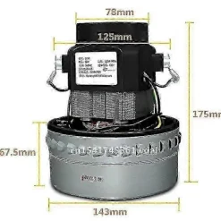 1500W 200V-240V 50Hz 143mm Universal Industriell Dammsugarmotor Ersättning för Vattenabsorption