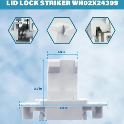 WH02X24399 Låsbleck för Tvättmaskinslock och WH01X24381 Ram för Tvättmaskinslock för och Toppmatad Tvättmaskin