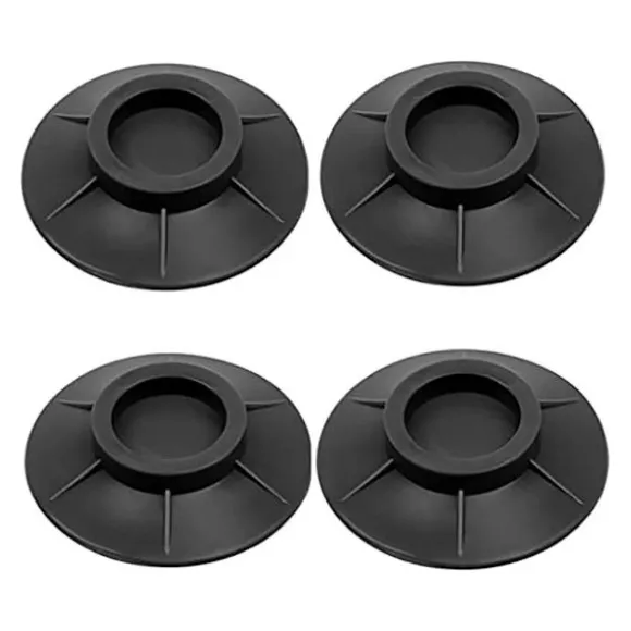 4x Vibrationsdämpare - Gummifötter till Tvättmaskin black