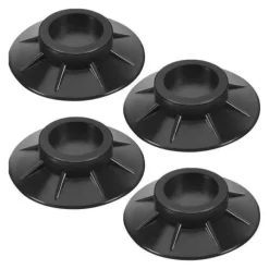 4x Vibrationsdämpare - Gummifötter för Tvättmaskin Svart